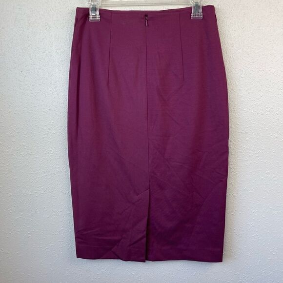 Halogen Maroon Stretch Fit Midi Skirt Size 8 EUC - Picture 3 of 6